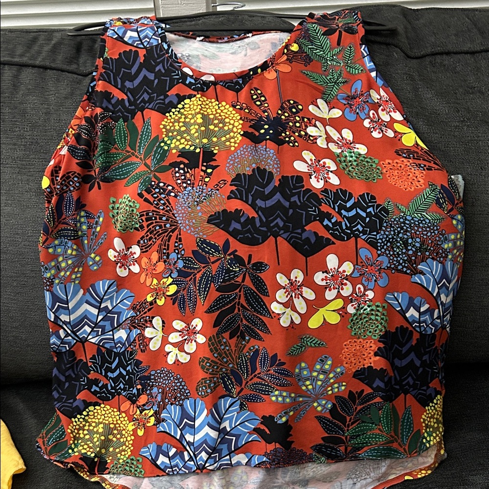 Floral Sleeveless Top - Multicolor